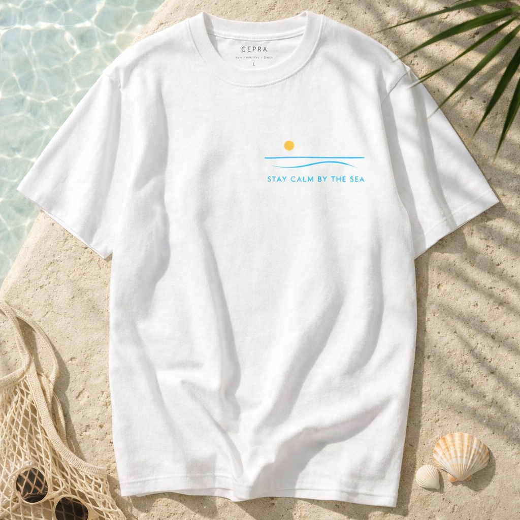 Áo thun biển – Trắng